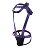 JOCKMAIL One-Piece Jockstrap Bodysuit men's comfort fit jockstrap bodysuit in Purple, 3D left side view