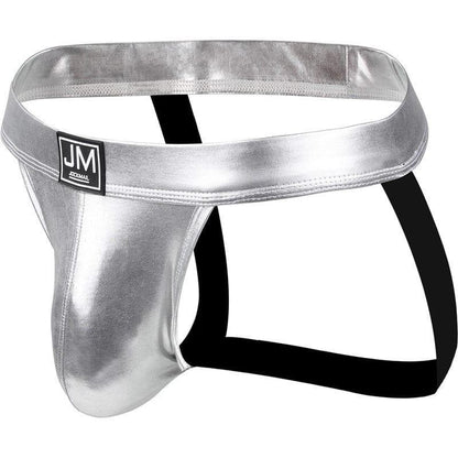 JOCKMAIL Party Jockstrap men's comfort fit jockstrap in Silver, 3D left side view