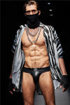 JOCKMAIL Party Thong men's comfort fit thong in Black, front view