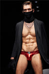 JOCKMAIL Party Thong men's comfort fit thong in Red, front view