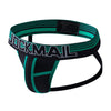 JOCKMAIL Ripple Mesh Jockstrap men's breathable design jockstrap in Green, left side view