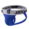 JOCKMAIL Smoky Hue Waistband Jockstrap men's stretchable jockstrap in Blue, 3D left side view