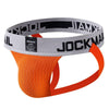 JOCKMAIL Smoky Hue Waistband Jockstrap men's stretchable jockstrap in Orange, 3D left side view