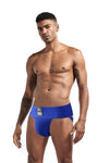 JOCKMAIL Solid Waistband Jockstrap men's comfort fit jockstrap in Blue, front view