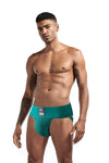 JOCKMAIL Solid Waistband Jockstrap men's comfort fit jockstrap in Green, front view