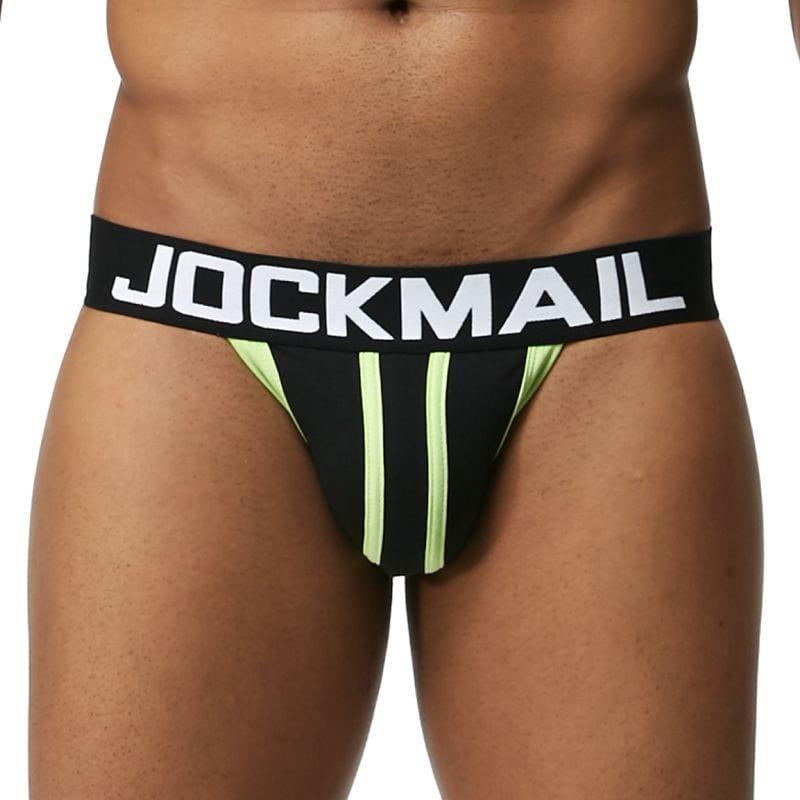 JOCKMAIL Speed Jockstrap men's butt-lift design jockstrap in Black, detail view