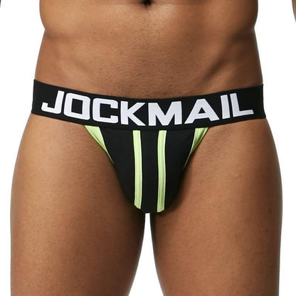JOCKMAIL Speed Jockstrap men's butt-lift design jockstrap in Black, detail view