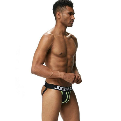 JOCKMAIL Speed Jockstrap men's butt-lift design jockstrap in Black, right side view