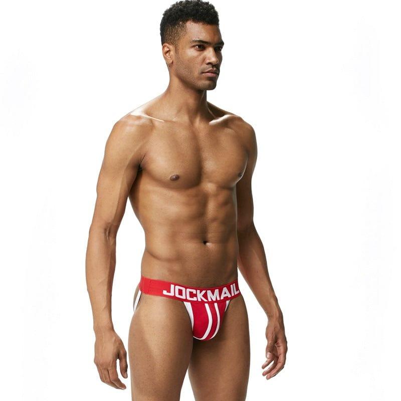 JOCKMAIL Speed Jockstrap men's butt-lift design jockstrap in Red, left side view