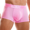 JOCKMAIL Vibrant Mesh Boxers men's breathable mesh underwear in pink, front view