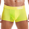JOCKMAIL Vibrant Mesh Boxers men's breathable mesh underwear in yellow, front view