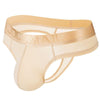 JOCKMAIL Vibrant Sheer Thong men's comfort fit thong in Skin, left side view