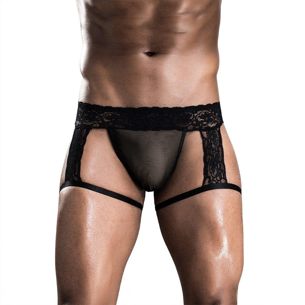 prince-wear Free size JSY Men's Lingerie | Lace Suspenders Jockstrap