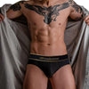 ORLVS Elite Briefs men's comfort fit briefs in black, front view