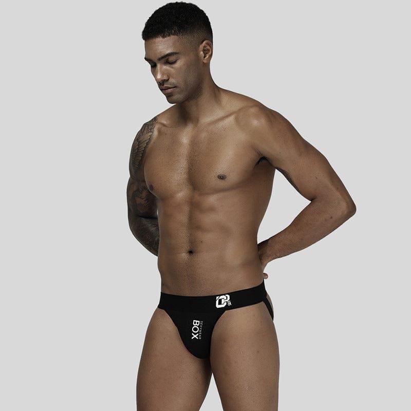 ORLVS Own It Jockstrap men's breathable design jockstrap in Black, front view