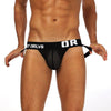 ORLVS Urban Conqueror Mesh Jockstrap men's breathable design jockstrap in Black, left side view