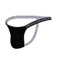 ORLVS Want-to-Play G-String Thong men's comfort fit thong in Black, left side view