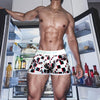 PUMP! Plaid Graffiti Boxers men's athletic-fit underwear in white, front view