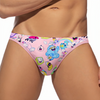 PUMP! Summer Graffiti Comfort Briefs men's breathable design briefs in pink, front view