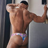PUMP! Summer Graffiti Briefs men's comfort fit briefs in pink, back view