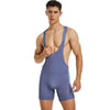 Front view of TAUWELL Athletic Bodysuit with Comfort Fit feature in 9705 Blue Ash.